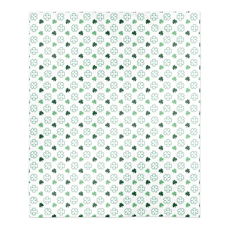 Clover Pattern Sherpa Fleece Blanket