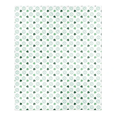 Clover Pattern Sherpa Fleece Blanket