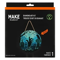 8" Graveyard Round Wood Plaque Diamond Art Kit by Make Market®