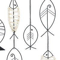 Black Metal Coastal Wall Decor, 31" x 21" x 1"