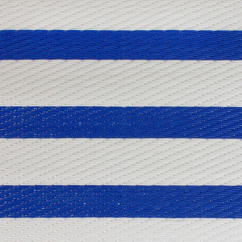 Blue & White Striped Rectangular Outdoor Area Rug, 4ft. x 6ft.
