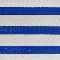 Blue & White Striped Rectangular Outdoor Area Rug, 4ft. x 6ft.