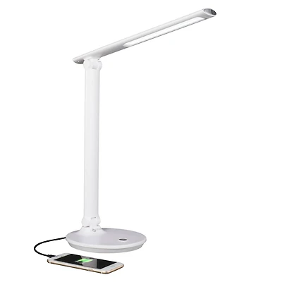 OttLite Wellness Series 26" White Emerge LED Desk Lamp