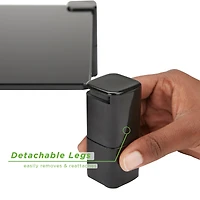 Mind Reader Black 4 Leg Glass Desktop Monitor Stand