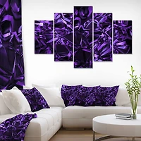 Designart - Purple Crystal Texture Design - Contemporary Canvas Art Print