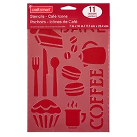Café Icons Stencils by Craft Smart®, 7" x 10"