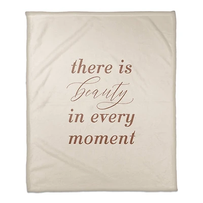 50" x 60" Beauty in Every Moment Coral Fleece Blanket