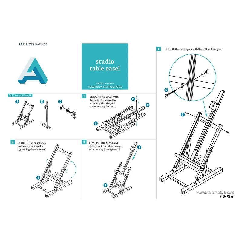 Art Alternatives Studio Tabletop Easel