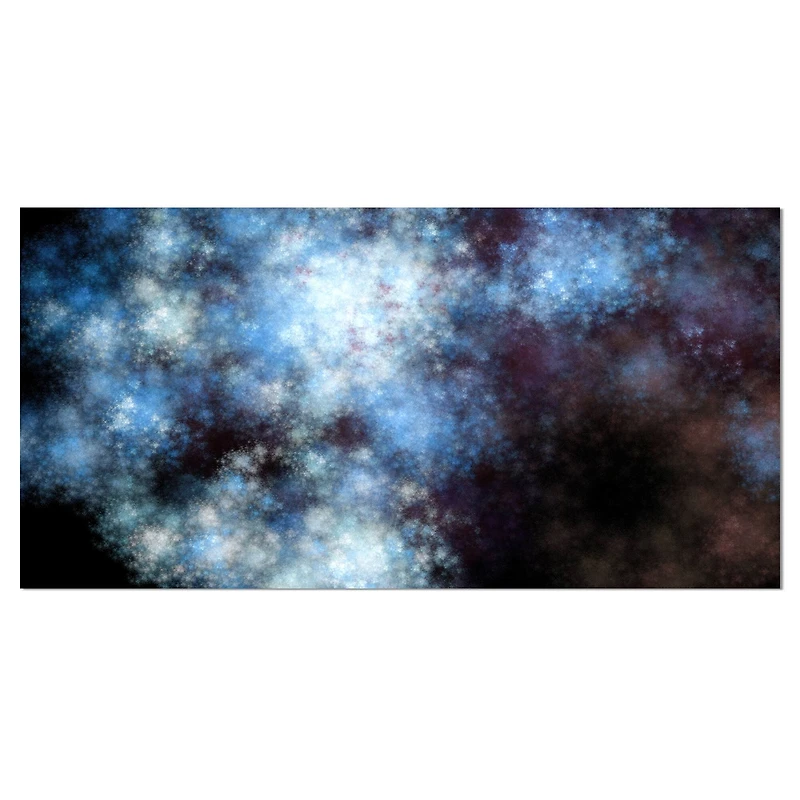 Designart - Blue White Starry Fractal Sky