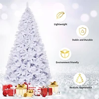 Costway 9ft. Unlit White Pine Artificial Christmas Tree