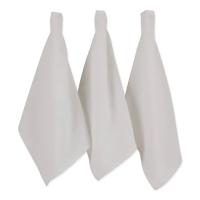 DII® White Recycled Cotton Waffle Dish Towels, 6ct.