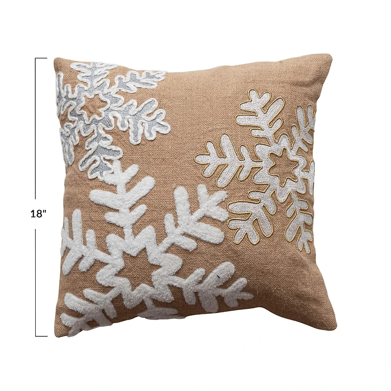 Hello Honey® 18" Beige & White Appliqué