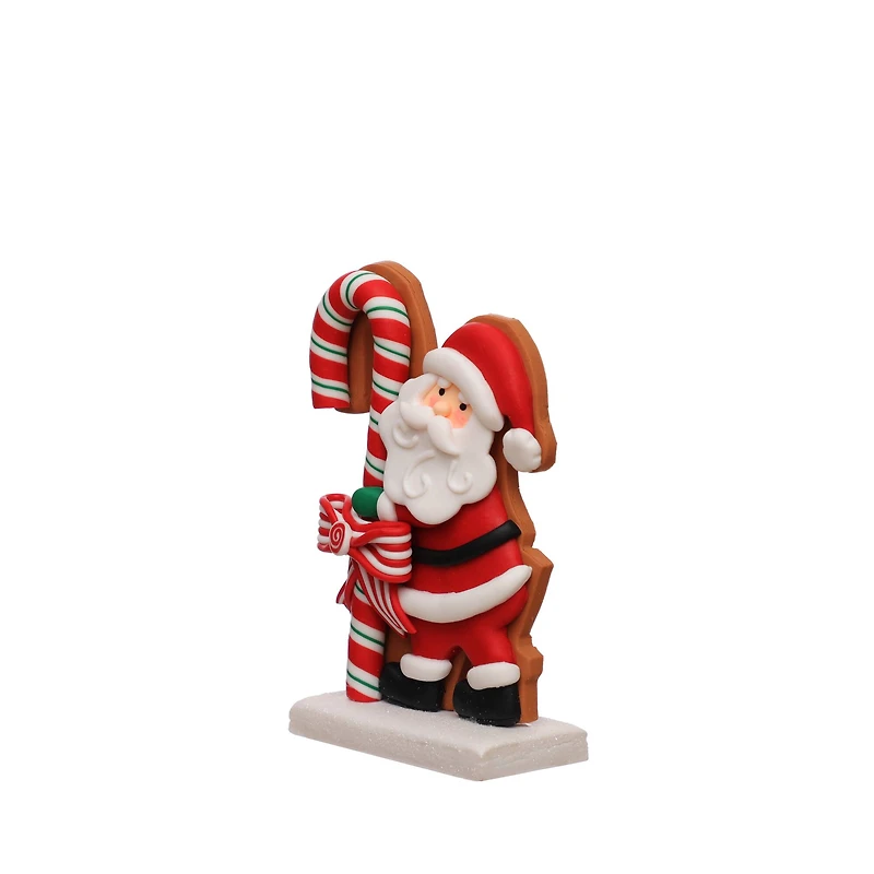 6" Santa with Candy Cane Clay Tabletop Décor by Ashland®