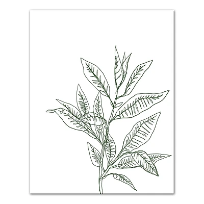 Modern Leaves 11" x 14" Canvas Wall Art