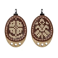 Wonderland Crafts Abstract Flowers Needle Threader Embroidery Kit, 2ct.