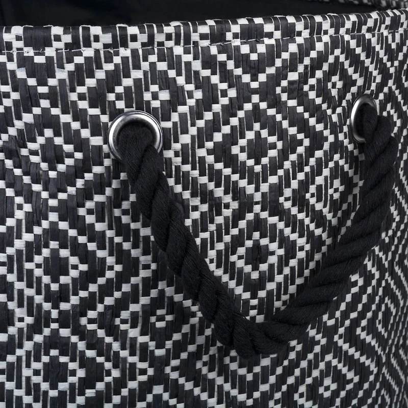 DII® Large Round Diamond Basketweave Paper Bin