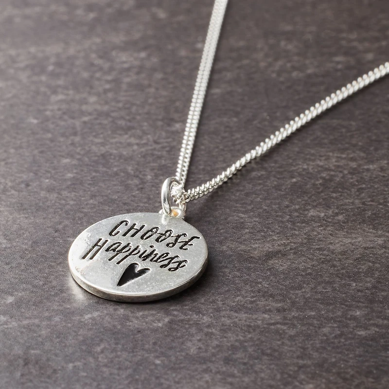 Charmalong™ Silver Plated Choose Happiness Charm by Bead Landing™