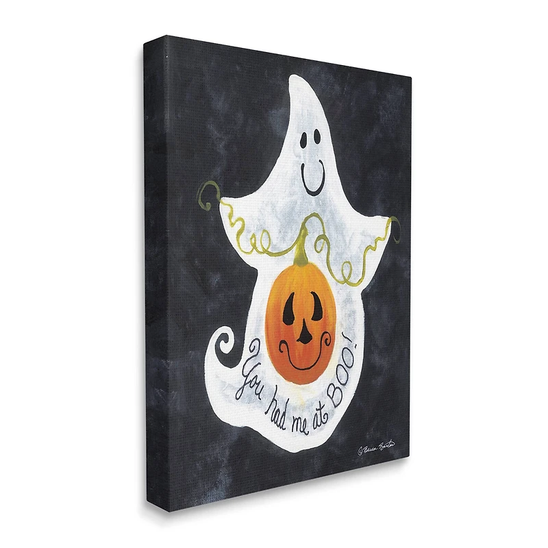 Stupell Industries You Had Me At Boo Ghost Canvas Wall Art