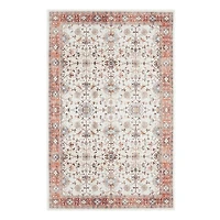 Glitzhome® Ivory & Red Oriental Area Rug