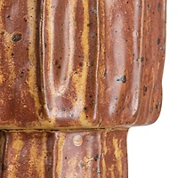 Hello Honey® Bloomingville 6.5" Brown Modern Pleated Stoneware Vase