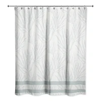 Coral & Stripe Shower Curtain