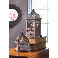 8'' Flip-Top Wooden Lantern