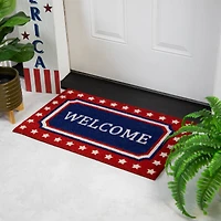Red, White & Blue Patriotic Welcome Doormat
