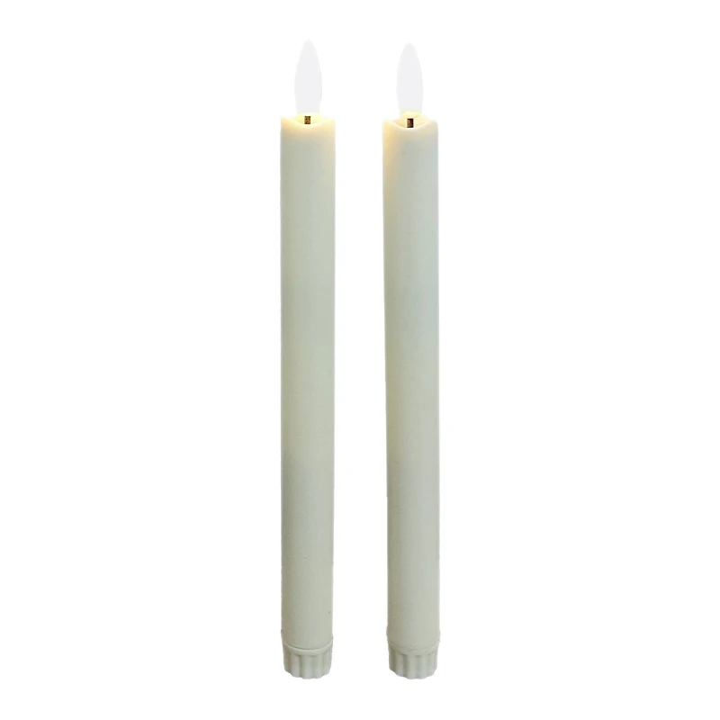 10" Flickering LED Wax Taper Candles