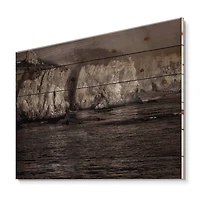 Designart - Gold Cliffs In The Fog
