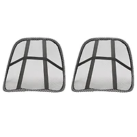 Mind Reader Black Mesh Lumbar Support Adjustable Cushion Set