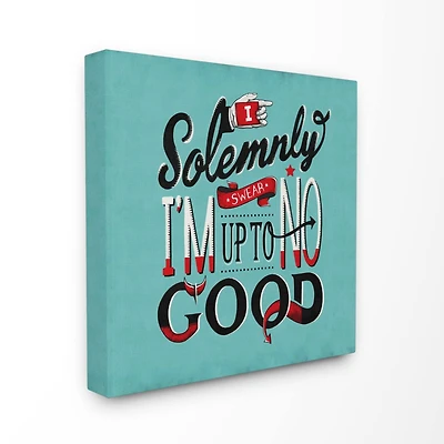 Stupell Industries Up To No Good Canvas Wall Art