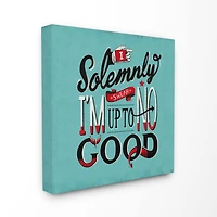 Stupell Industries Up To No Good Canvas Wall Art