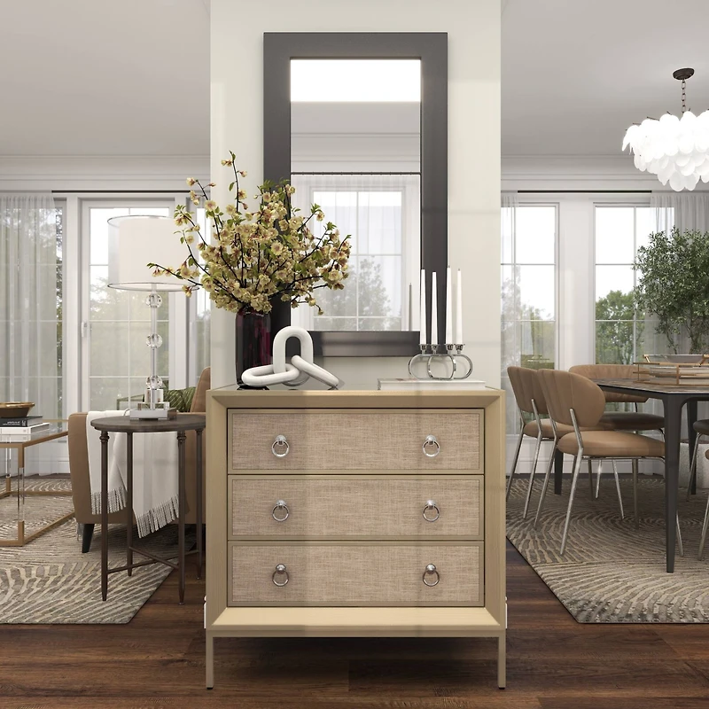 8" Silver Stainless Steel Overlapping Oval Geometric Candelabra