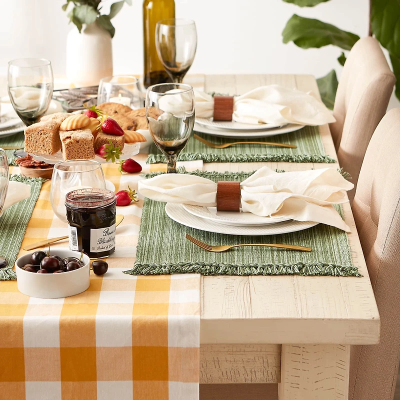 DII® Variegated Fringe Cotton Placemats