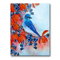 Designart - Bright Bird Bullfinch Sitting On A Branch III