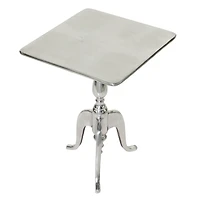 16" Silver Traditional Accent Table