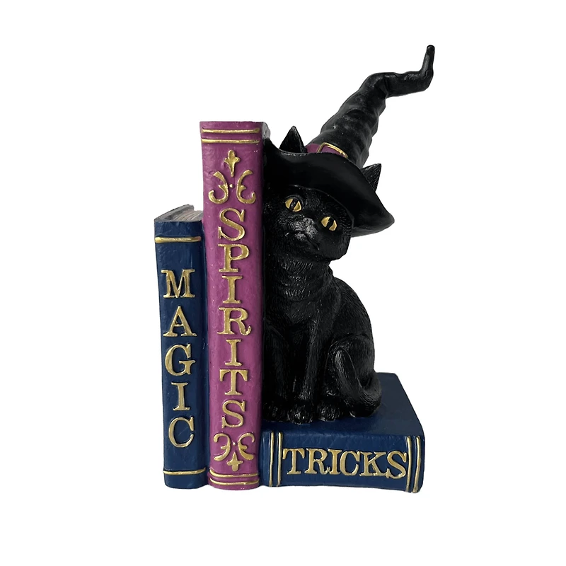 7.75" Witch Cat with Spell Books Tabletop Décor by Ashland®