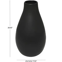 20" Modern Teardrop Ceramic Vase