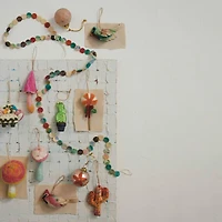 Hello Honey® 6 Pack 7.5" Handmade Wool Felt Mushroom Ornaments