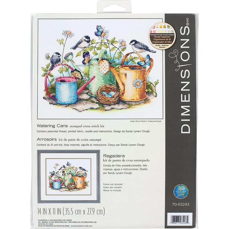 Dimensions® Watering Cans Stamped Cross Stitch Kit