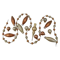 16ct. Champagne Gold Beaded Garland & Ornament Set