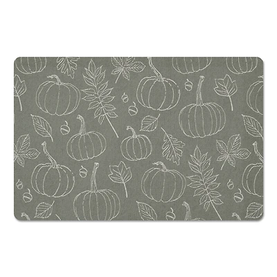 Green Fall Pattern Floor Mat