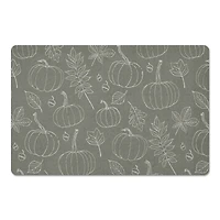 Green Fall Pattern Floor Mat