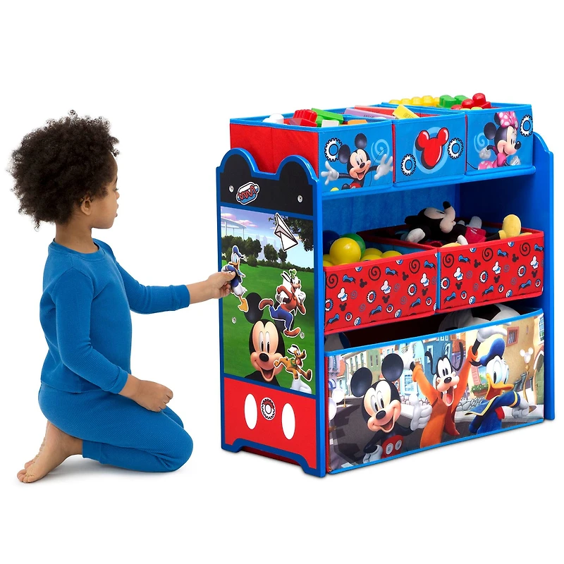 Disney® Mickey Mouse 6 Bin Design & Store Toy Organizer
