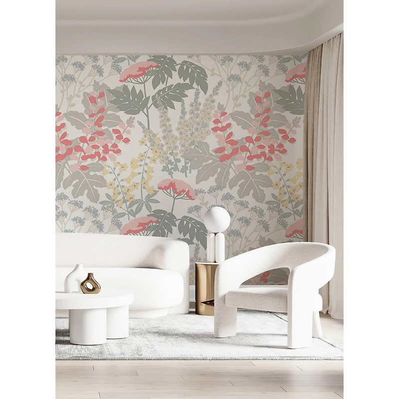Katie Hunt Pink & Dove Gray Pink Paradise Wall Mural