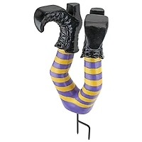 Design Toscano 16.5" Crash Landing Wicked Witch Legs Garden Stake Statue