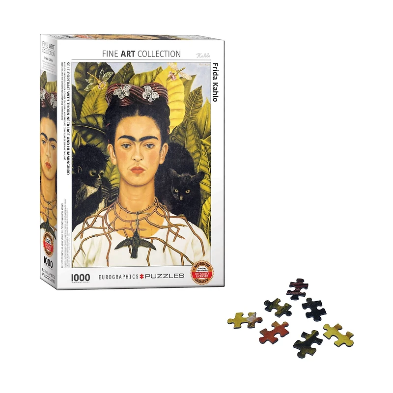 Frida Kahlo - Self-Portrait with Thorn Necklace and Hummingbird: 1000 Pcs