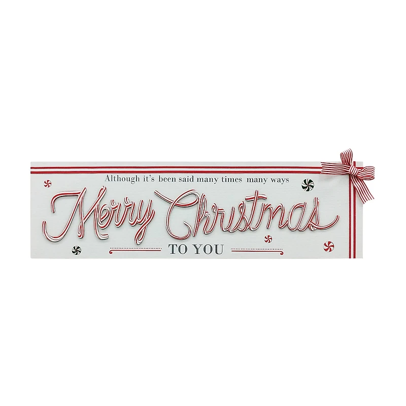 30" Red & White Merry Christmas to You Wall Décor by Ashland®