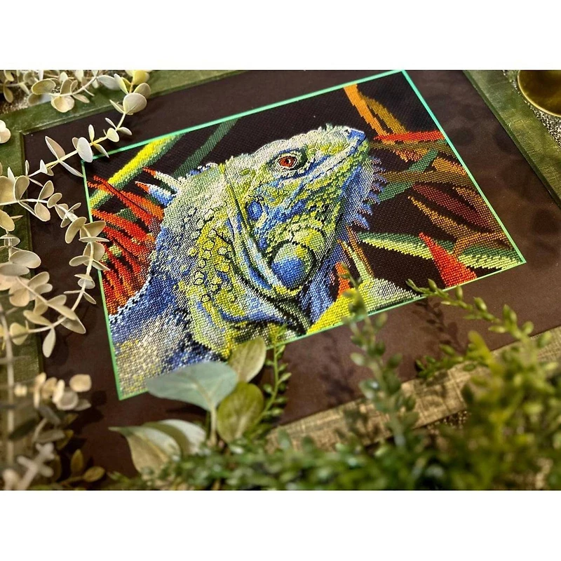 RIOLIS Iguana Counted Cross Stitch Kit 