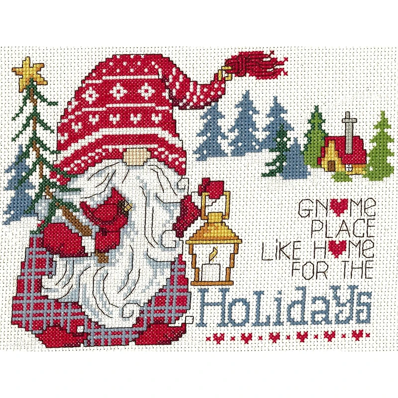 Imaginating Gnome Place Like Home Counted Cross Stitch Kit